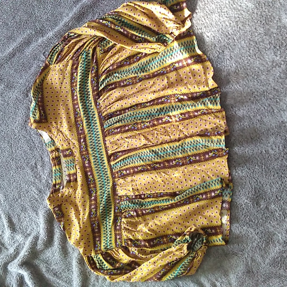 Altar'd State babydoll cropped boho top